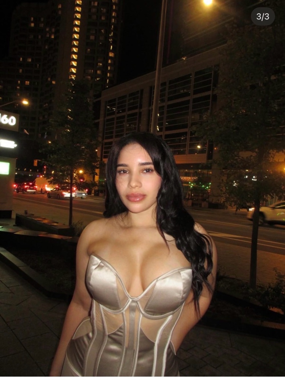 Satin Corset Bustier Top in Champagne